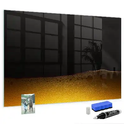 Quadro magnético de apagar a seco suco de laranja