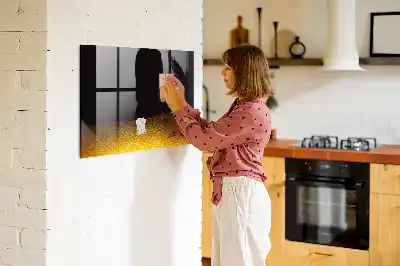 Quadro magnético de apagar a seco suco de laranja