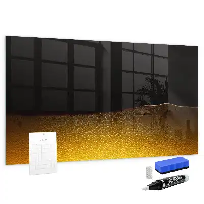 Quadro magnético de apagar a seco suco de laranja