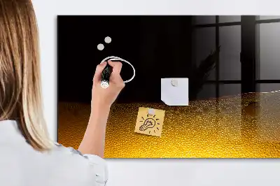 Quadro magnético de apagar a seco suco de laranja