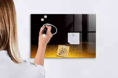 Quadro magnético de apagar a seco suco de laranja