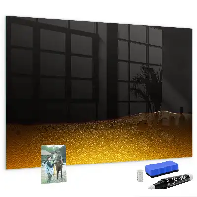 Quadro magnético de apagar a seco suco de laranja
