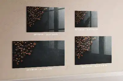 Quadro magnético com caneta e estampa de grãos de café