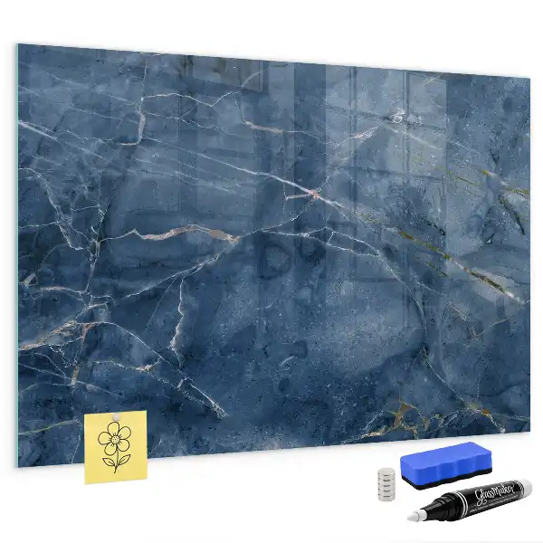 Quadro magnético de apagar a seco com estampa de mármore elegante