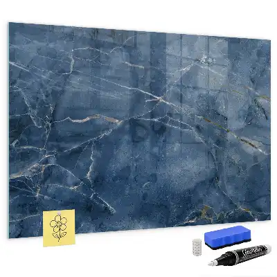 Quadro magnético de apagar a seco com estampa de mármore elegante