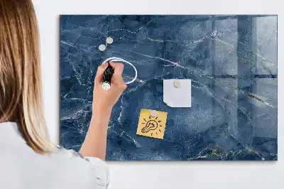 Quadro magnético de apagar a seco com estampa de mármore elegante