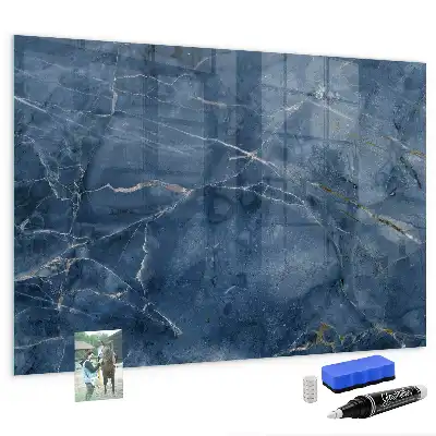 Quadro magnético de apagar a seco com estampa de mármore elegante