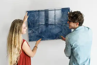 Quadro magnético de apagar a seco com estampa de mármore elegante