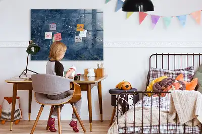 Quadro magnético de apagar a seco com estampa de mármore elegante
