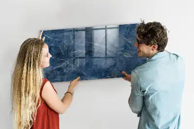Quadro magnético de apagar a seco com estampa de mármore elegante
