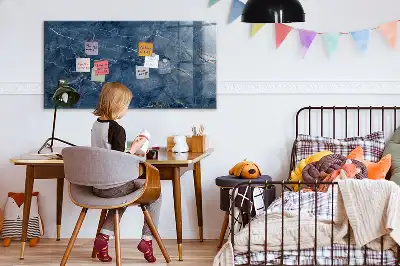 Quadro magnético de apagar a seco com estampa de mármore elegante