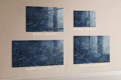 Quadro magnético de apagar a seco com estampa de mármore elegante