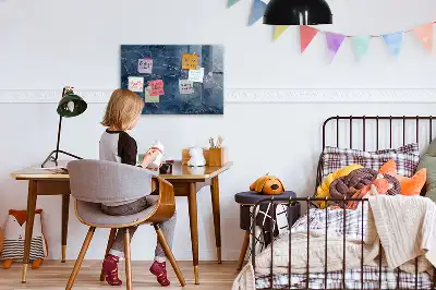 Quadro magnético de apagar a seco com estampa de mármore elegante