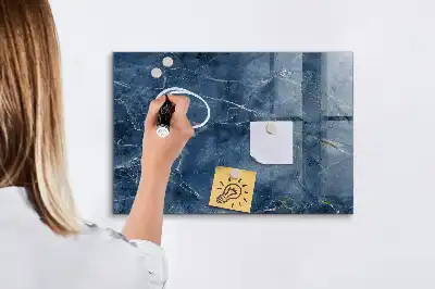 Quadro magnético de apagar a seco com estampa de mármore elegante