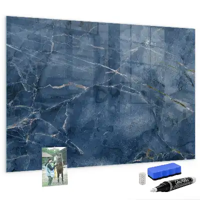Quadro magnético de apagar a seco com estampa de mármore elegante