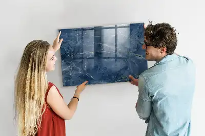 Quadro magnético de apagar a seco com estampa de mármore elegante