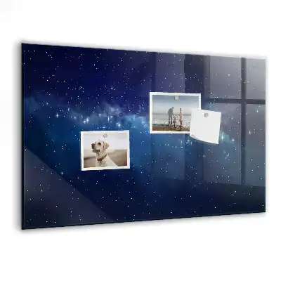 Quadro magnético com caneta estampa de céu escuro e estrelas