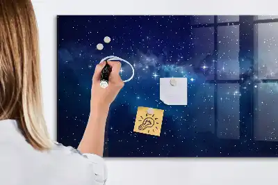 Quadro magnético com caneta estampa de céu escuro e estrelas