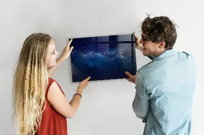 Quadro magnético com caneta estampa de céu escuro e estrelas