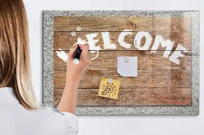 Quadro magnético placa de boas-vindas com caneta