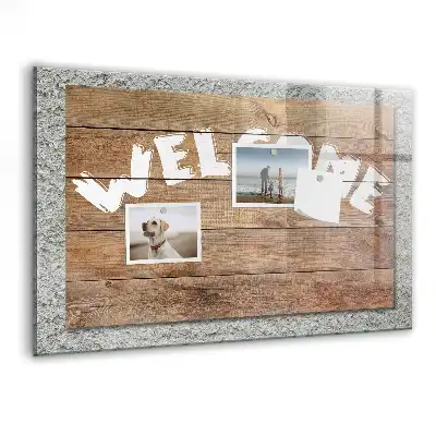 Quadro magnético placa de boas-vindas com caneta