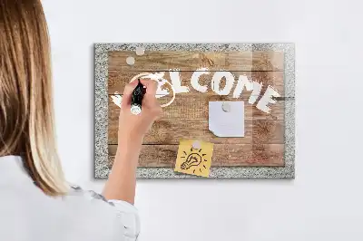 Quadro magnético placa de boas-vindas com caneta