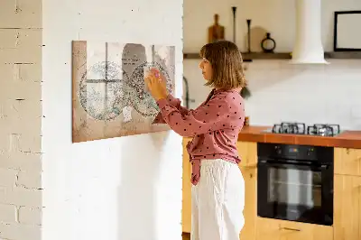 Mapa-múndi globo com quadro magnético e caneta