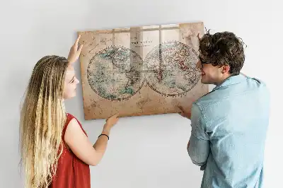 Mapa-múndi globo com quadro magnético e caneta
