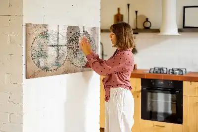 Mapa-múndi globo com quadro magnético e caneta