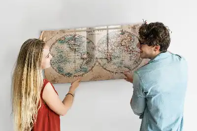 Mapa-múndi globo com quadro magnético e caneta