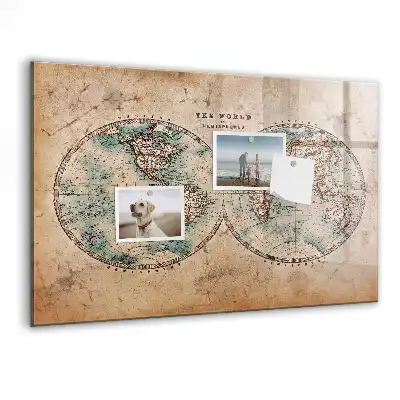 Mapa-múndi globo com quadro magnético e caneta