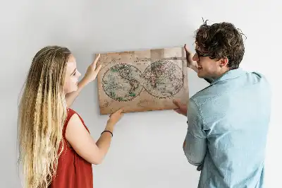 Mapa-múndi globo com quadro magnético e caneta