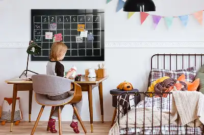 Quadro magnético de apagar a seco de horário escolar