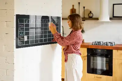 Quadro magnético de apagar a seco de horário escolar