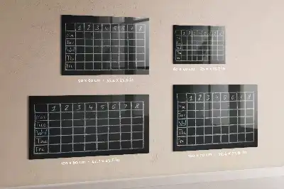 Quadro magnético de apagar a seco de horário escolar