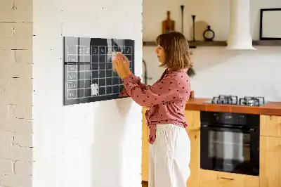 Quadro magnético de apagar a seco de horário escolar