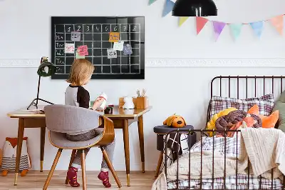 Quadro magnético de apagar a seco de horário escolar