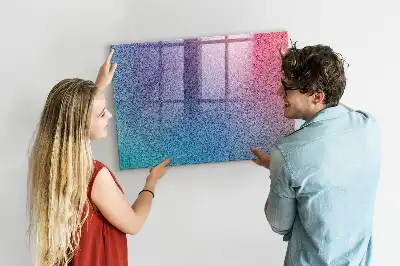 Quadro magnético com caneta estampa com padrão em gradiente