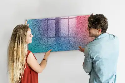 Quadro magnético com caneta estampa com padrão em gradiente