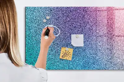 Quadro magnético com caneta estampa com padrão em gradiente