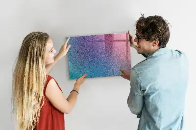 Quadro magnético com caneta estampa com padrão em gradiente