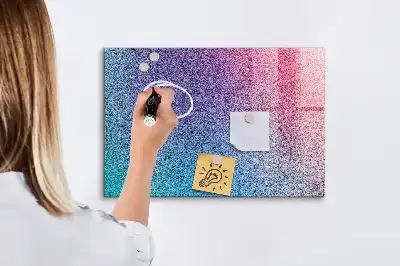 Quadro magnético com caneta estampa com padrão em gradiente