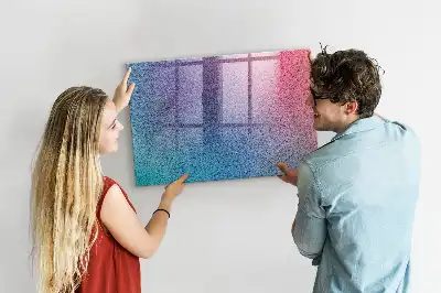 Quadro magnético com caneta estampa com padrão em gradiente