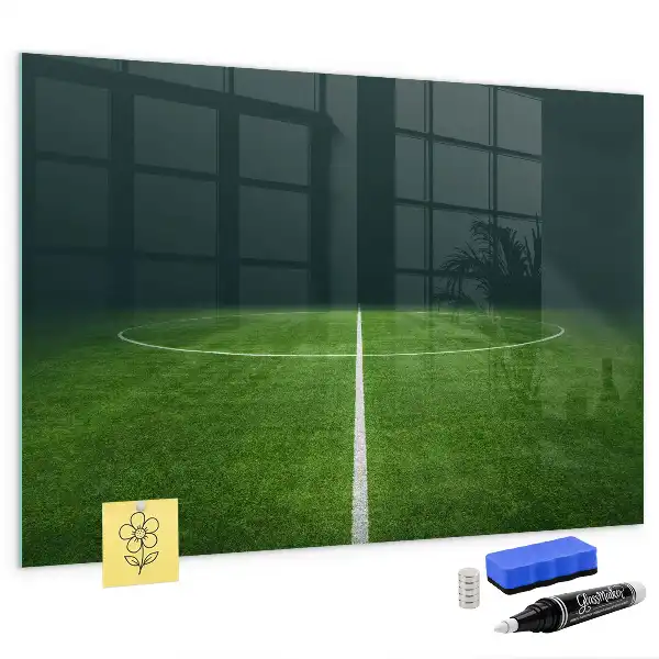 Quadro magnético de apagar a seco estampa de campo de futebol