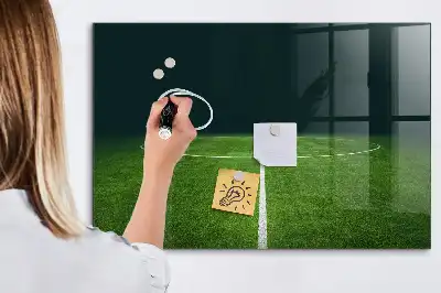 Quadro magnético de apagar a seco estampa de campo de futebol