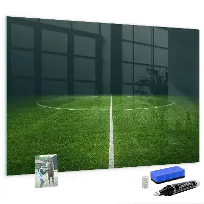 Quadro magnético de apagar a seco estampa de campo de futebol