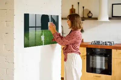 Quadro magnético de apagar a seco estampa de campo de futebol