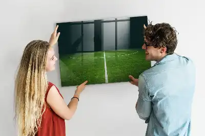 Quadro magnético de apagar a seco estampa de campo de futebol