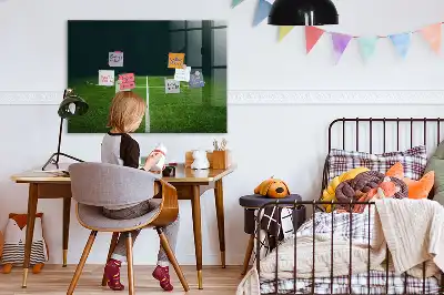 Quadro magnético de apagar a seco estampa de campo de futebol