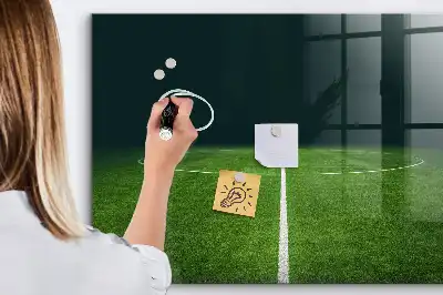 Quadro magnético de apagar a seco estampa de campo de futebol